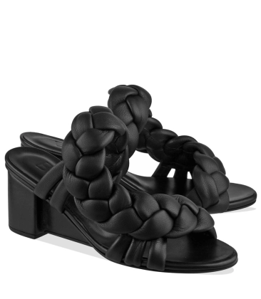 SANDÁLIA SALTO ALTO ANABELA RAPUNZEL BOTTI PRETO