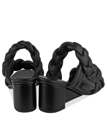 SANDÁLIA SALTO ALTO ANABELA RAPUNZEL BOTTI PRETO