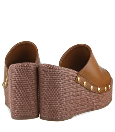 SANDÁLIA SALTO ALTO ANABELA SCHUTZ MARROM