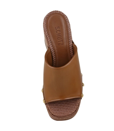 SANDÁLIA SALTO ALTO ANABELA SCHUTZ MARROM