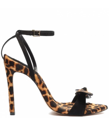 SANDÁLIA SALTO ALTO EMILY SCHUTZ ANIMAL PRINT | Acquarela Shop