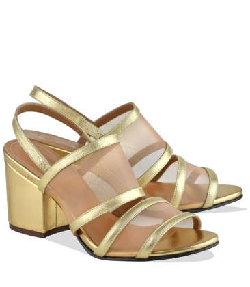 SANDÁLIA SALTO ALTO FIFA BOTTI DOURADO