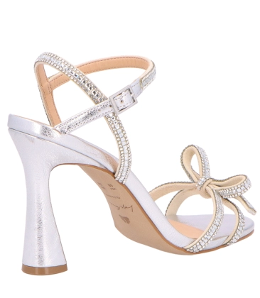 SANDÁLIA SALTO ALTO FLARE LUIZA BARCELOS PRATA