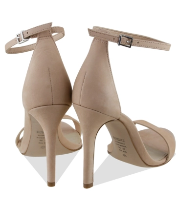 SANDÁLIA SALTO ALTO GISELE SCHUTZ BEGE