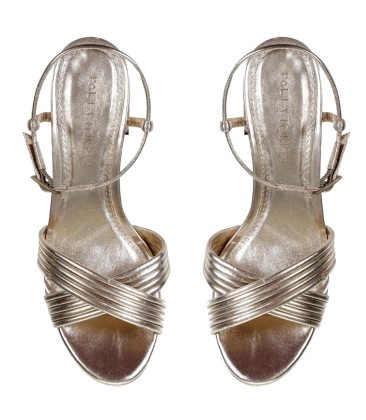 SANDÁLIA SALTO ALTO HOPE PAULA TORRES DOURADO