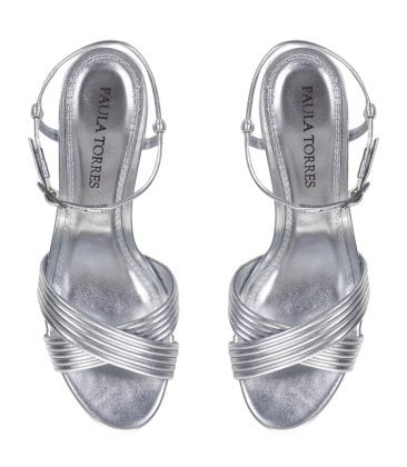SANDÁLIA SALTO ALTO HOPE PAULA TORRES PRATA