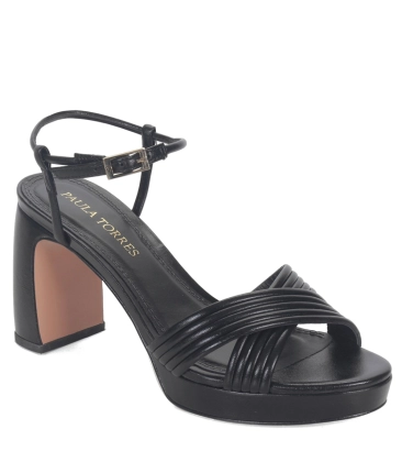 SANDÁLIA SALTO ALTO HOPE PAULA TORRES PRETO