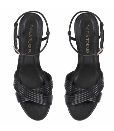 SANDÁLIA SALTO ALTO HOPE PAULA TORRES PRETO