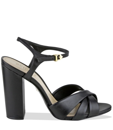 SANDÁLIA SALTO ALTO KEEFA SCHUTZ PRETO