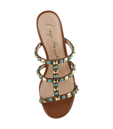 SANDÁLIA SALTO ALTO LUIZA BARCELOS CARAMELO