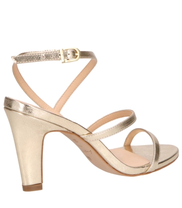 SANDÁLIA SALTO ALTO LUIZA BARCELOS DOURADO
