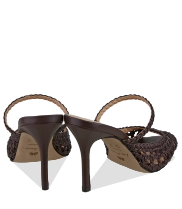 SANDÁLIA SALTO ALTO LUIZA BARCELOS MARROM