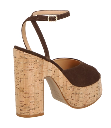SANDÁLIA SALTO ALTO LUIZA BARCELOS MARROM