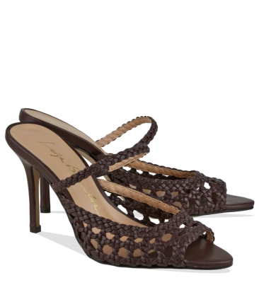 SANDÁLIA SALTO ALTO LUIZA BARCELOS MARROM