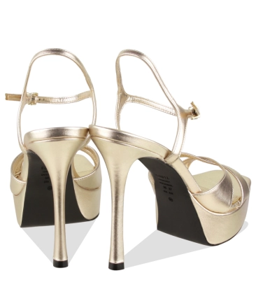 SANDÁLIA SALTO ALTO MAXINE SCHUTZ DOURADO