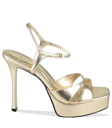 SANDÁLIA SALTO ALTO MAXINE SCHUTZ DOURADO