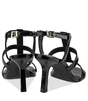 SANDÁLIA SALTO ALTO MIRELLE SCHUTZ PRETO