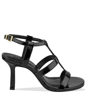 SANDÁLIA SALTO ALTO MIRELLE SCHUTZ PRETO