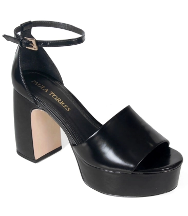 SANDÁLIA SALTO ALTO NORA PAULA TORRES PRETO