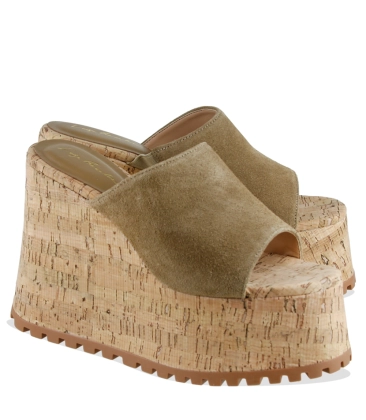 SANDÁLIA SALTO ALTO PLATAFORMA LUIZA BARCELOS BEGE