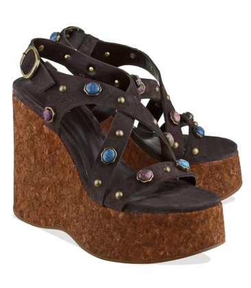 SANDÁLIA SALTO ALTO PLATAFORMA SCHUTZ MARROM