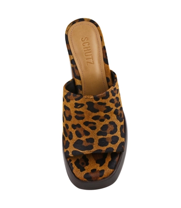 SANDÁLIA SALTO ALTO ROWAN SCHUTZ ANIMAL PRINT