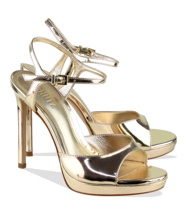 SANDÁLIA SALTO ALTO SCHUTZ DOURADO