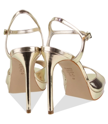 SANDÁLIA SALTO ALTO SCHUTZ DOURADO