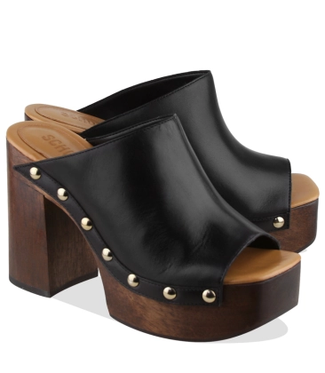 SANDÁLIA SALTO ALTO SCHUTZ PRETO