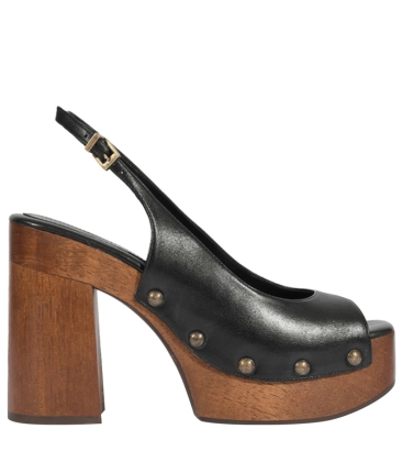 SANDÁLIA SALTO ALTO SLINGBACK SCHUTZ PRETO