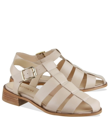 SANDÁLIA SALTO BAIXO BENTANA BEGE