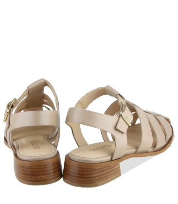 SANDÁLIA SALTO BAIXO BENTANA BEGE