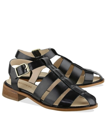 SANDÁLIA SALTO BAIXO BENTANA PRETO