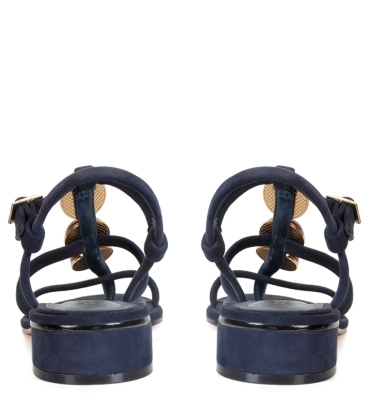 SANDÁLIA SALTO BAIXO DORIS PAULA TORRES AZUL