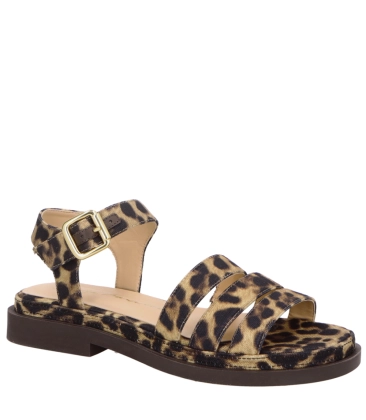 SANDÁLIA SALTO BAIXO FLATFORM LUIZA BARCELOS ANIMAL PRINT