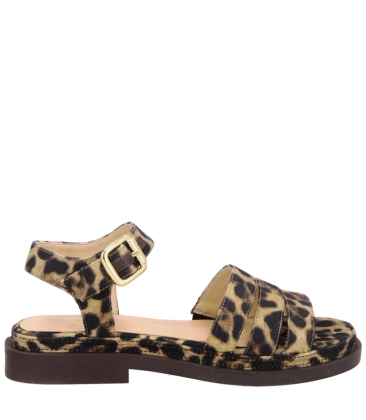 SANDÁLIA SALTO BAIXO FLATFORM LUIZA BARCELOS ANIMAL PRINT