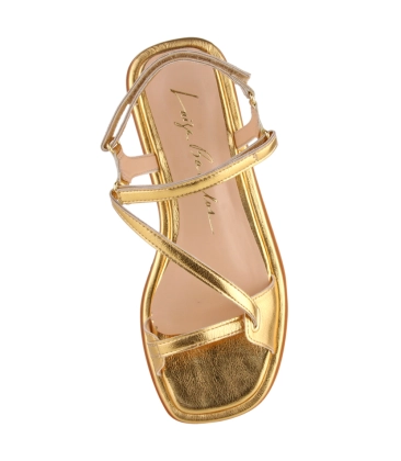 SANDÁLIA SALTO BAIXO FLATFORM LUIZA BARCELOS DOURADO
