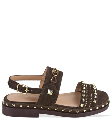 SANDÁLIA SALTO BAIXO FLATFORM LUIZA BARCELOS MARROM