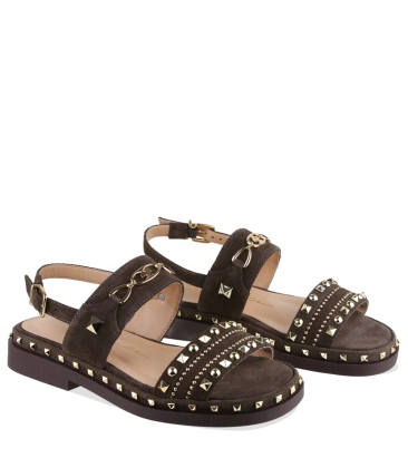 SANDÁLIA SALTO BAIXO FLATFORM LUIZA BARCELOS MARROM