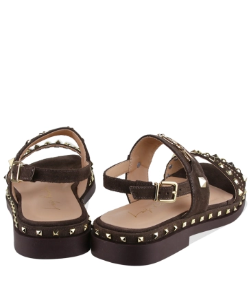 SANDÁLIA SALTO BAIXO FLATFORM LUIZA BARCELOS MARROM