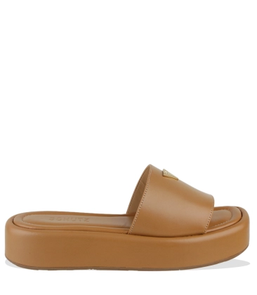 SANDÁLIA SALTO BAIXO FLATFORM SCHUTZ MARROM