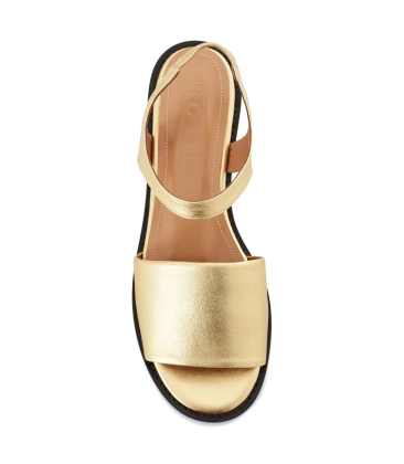 SANDÁLIA SALTO BAIXO KAIA BOTTI DOURADO