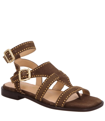 SANDÁLIA SALTO BAIXO LUIZA BARCELOS MARROM