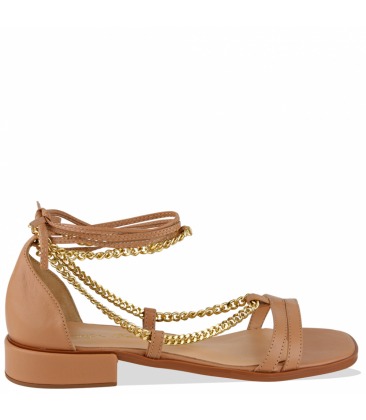 SANDÁLIA SALTO BAIXO LUIZA BARCELOS NUDE | Acquarela Shop