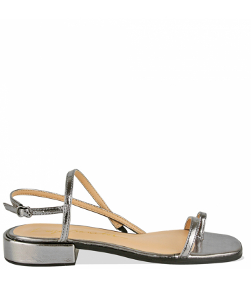 SANDÁLIA SALTO BAIXO LUIZA BARCELOS PRATA