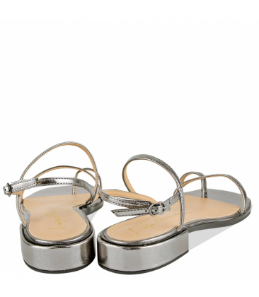 SANDÁLIA SALTO BAIXO LUIZA BARCELOS PRATA