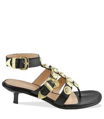 SANDÁLIA SALTO BAIXO LUIZA BARCELOS PRETO