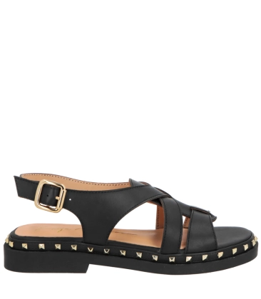 SANDÁLIA SALTO BAIXO LUIZA BARCELOS PRETO