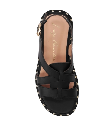 SANDÁLIA SALTO BAIXO LUIZA BARCELOS PRETO