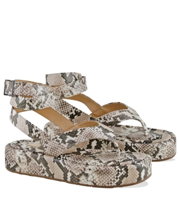 SANDÁLIA SALTO BAIXO PLATAFORMA SCHUTZ ANIMAL PRINT